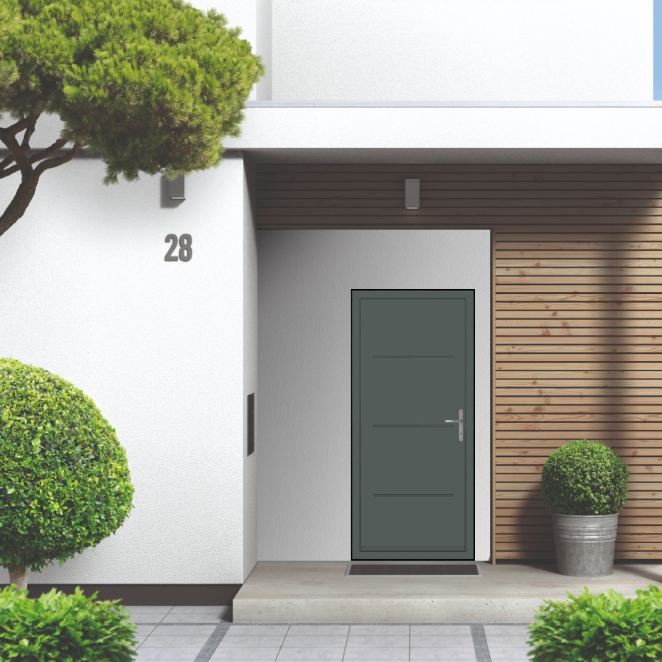 Smart Signature Millbrook Aluminium Composite Door In Stroud Sky Image