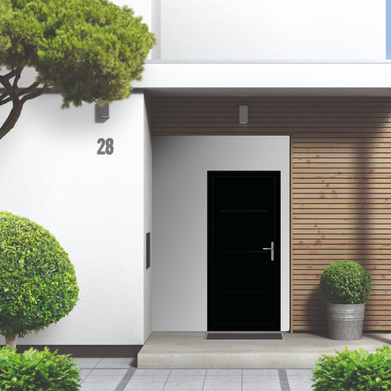 Smart Signature Millbrook Aluminium Composite Door In Textured Black Image