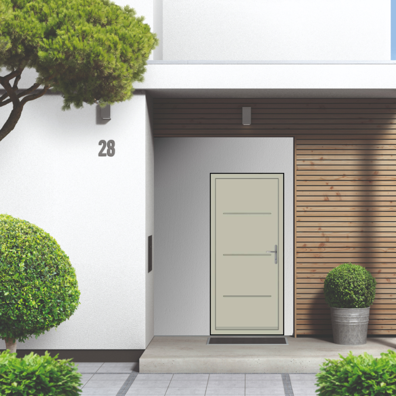Smart Signature Millbrook Aluminium Composite Door In Pebble Grey Image