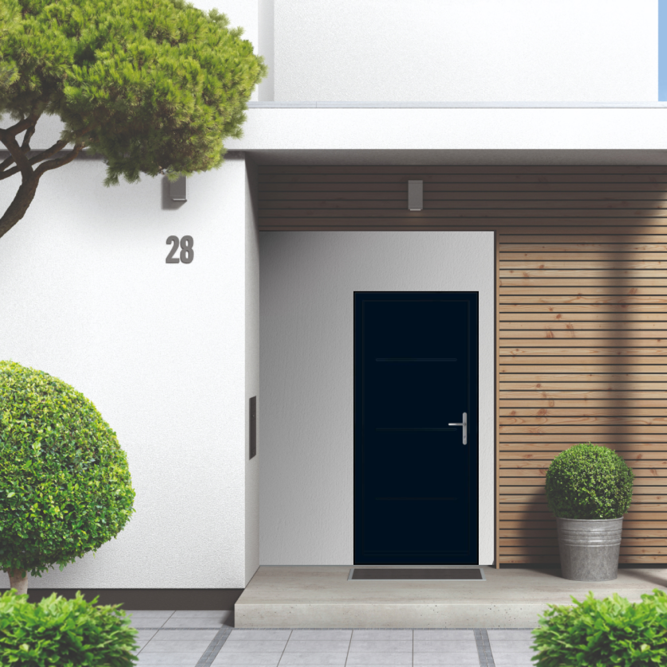 Smart Signature Millbrook Aluminium Composite Door In Black Image