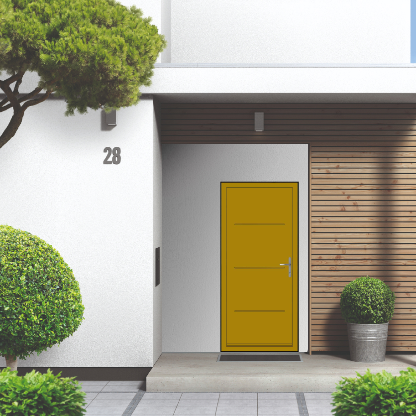 Smart Signature Millbrook Aluminium Composite Door In Honey yellow (RAL 1005T) Image