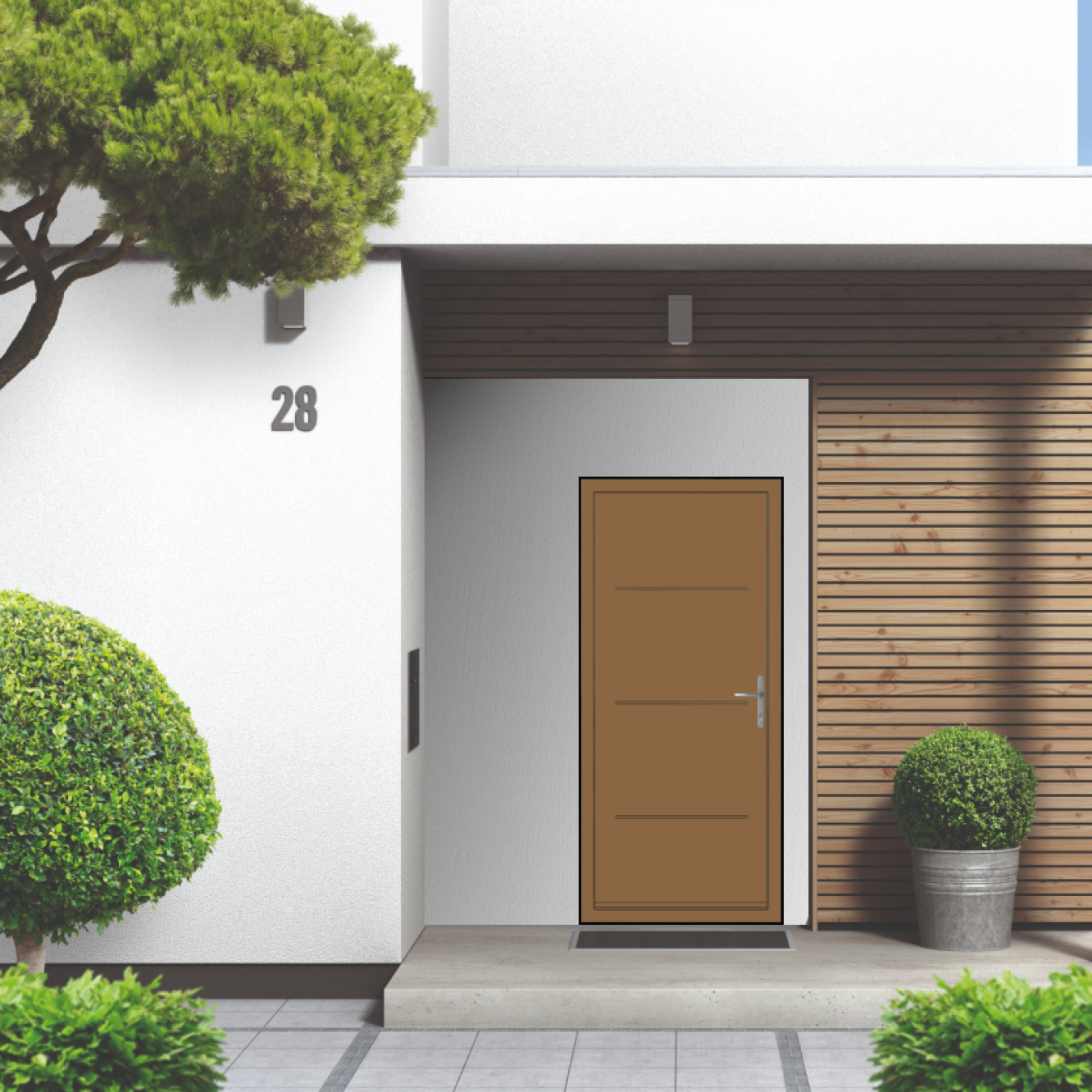 Smart Signature Millbrook Aluminium Composite Door In Brown beige (RAL 1011T) Image