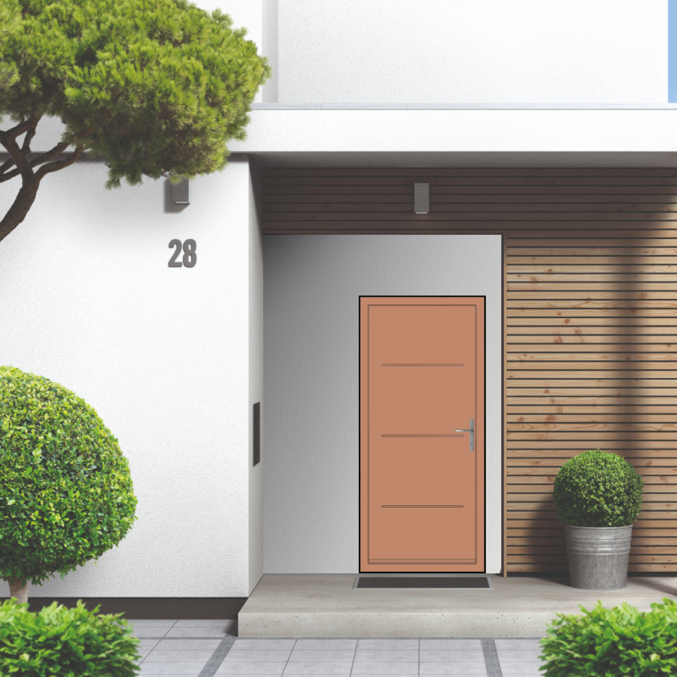 Smart Signature Millbrook Aluminium Composite Door In Beige red (RAL 3012T) Image