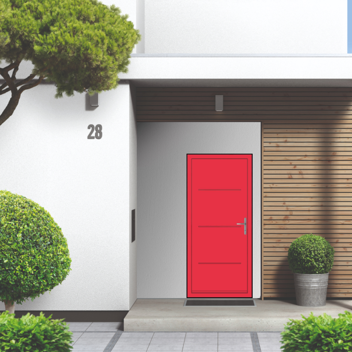 Smart Signature Millbrook Aluminium Composite Door In Rose (RAL 3017T) Image
