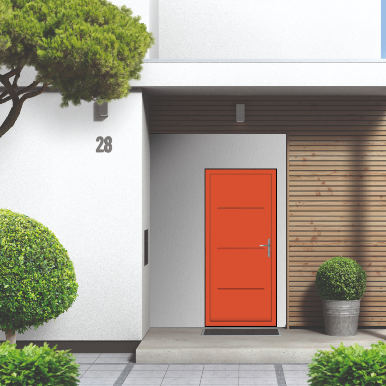 Smart Signature Millbrook Aluminium Composite Door In Salmon pink (RAL 3022T) Image