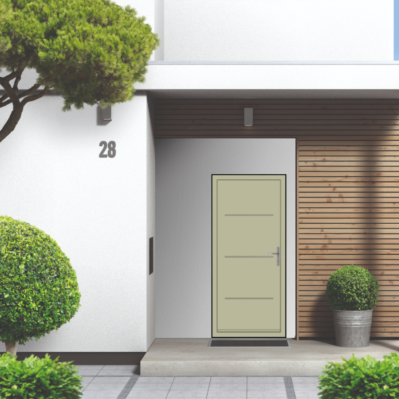 Smart Signature Millbrook Aluminium Composite Door In Pebble grey (RAL 7032T) Image