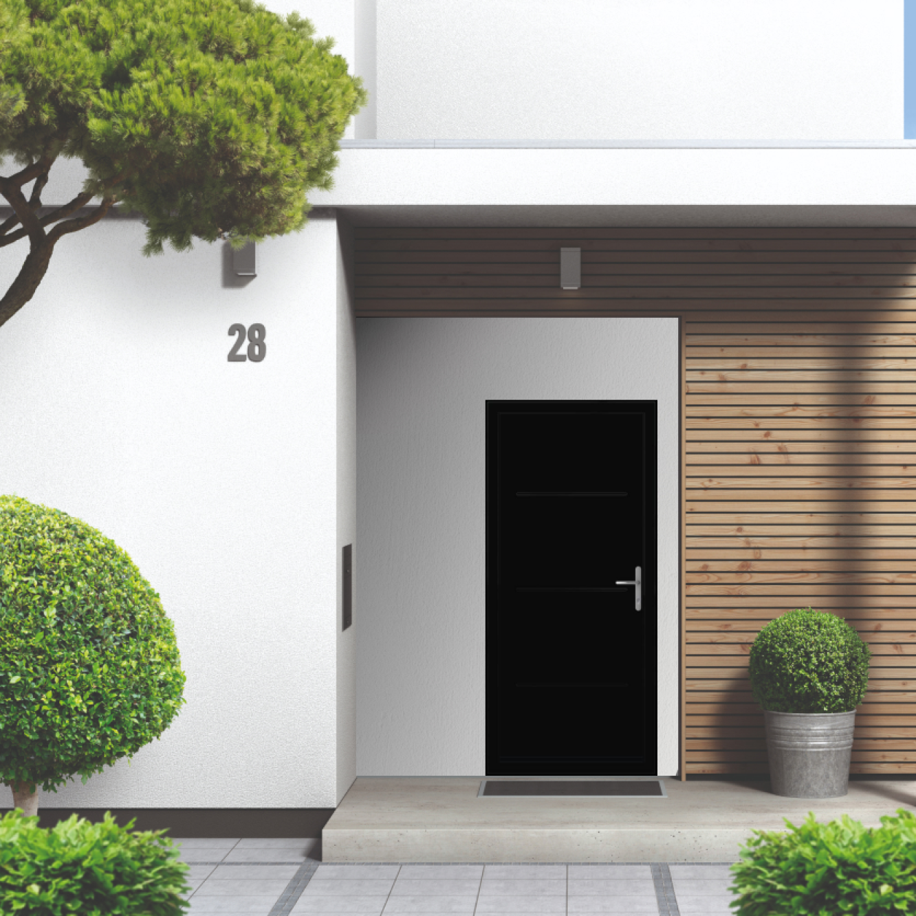 Smart Signature Millbrook Aluminium Composite Door In Jet black (RAL 9005T) Image