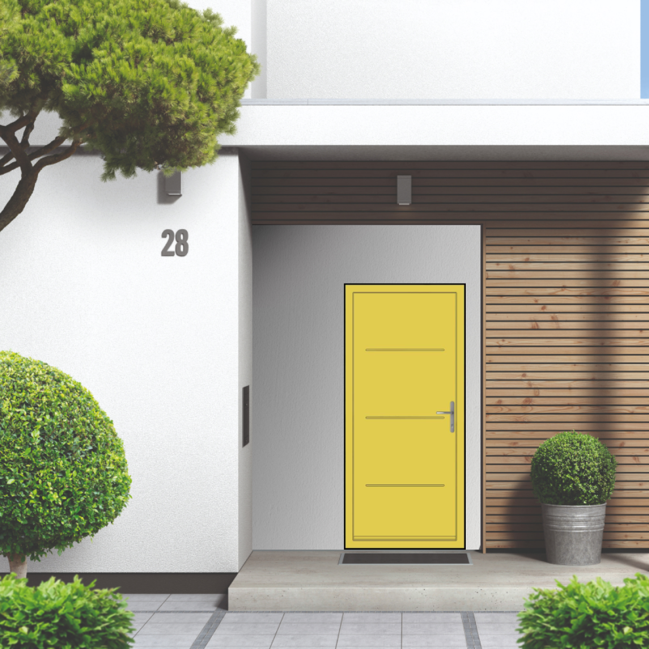 Smart Signature Millbrook Aluminium Composite Door In Ivory (RAL 1014T) Image