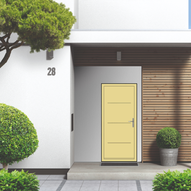 Smart Signature Millbrook Aluminium Composite Door In Light ivory (RAL 1015T) Thumbnail