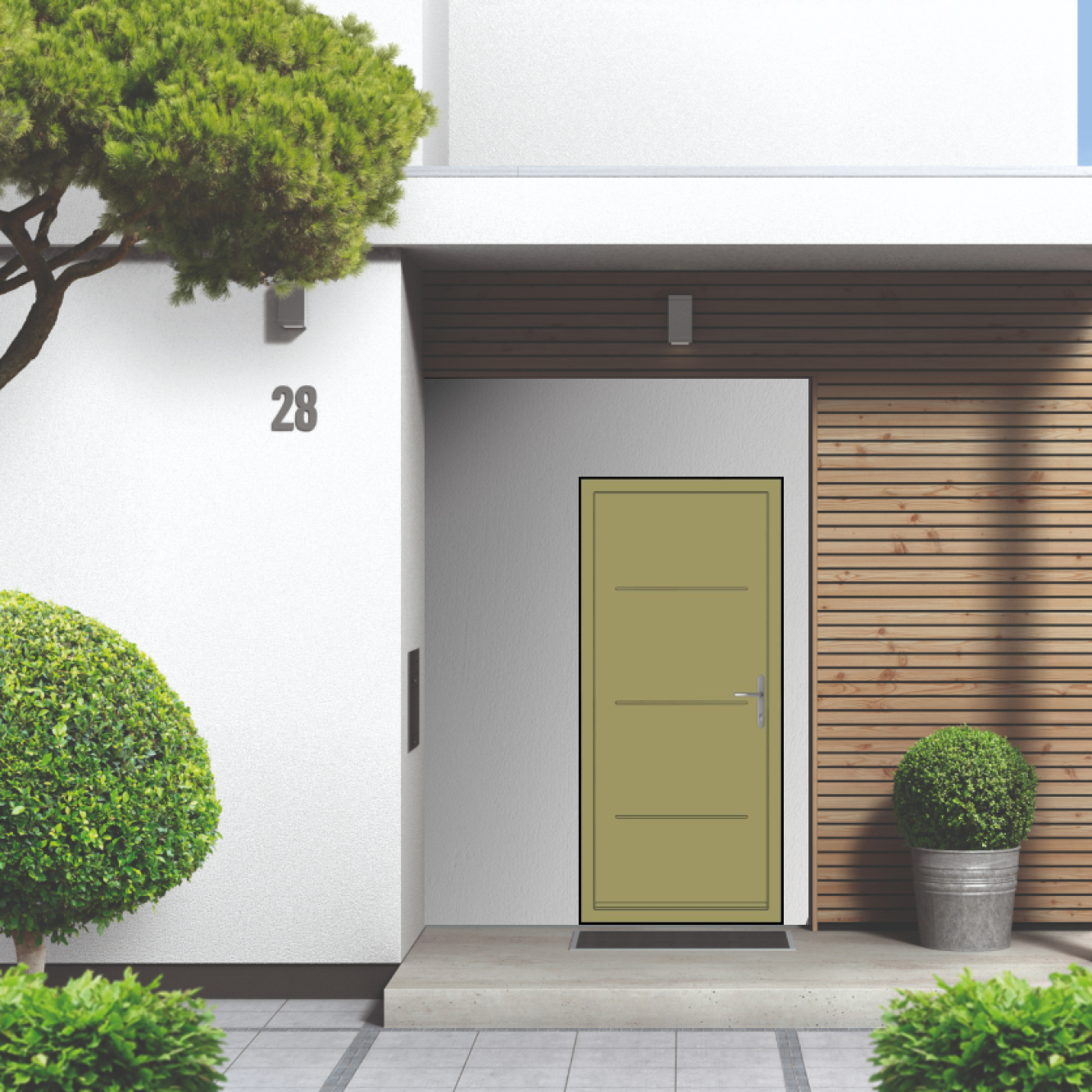 Smart Signature Millbrook Aluminium Composite Door In Grey beige (RAL 1019T) Image