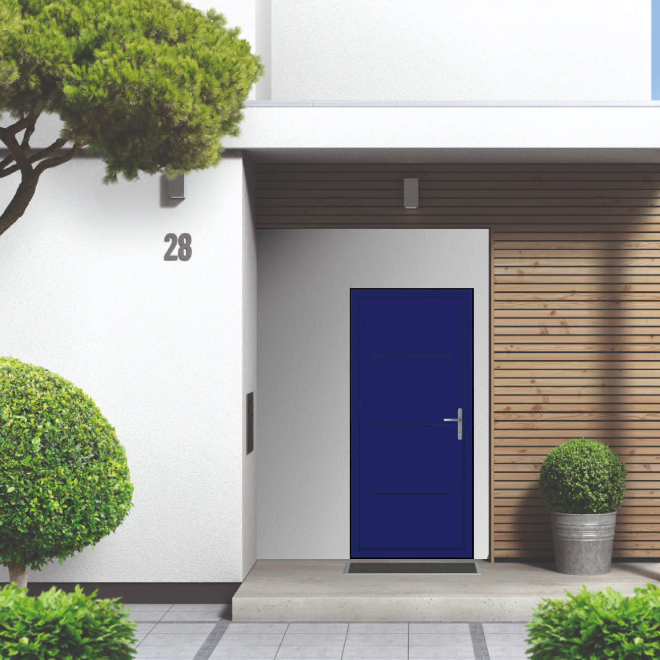 Smart Signature Millbrook Aluminium Composite Door In Signal blue (RAL 5005T) Image