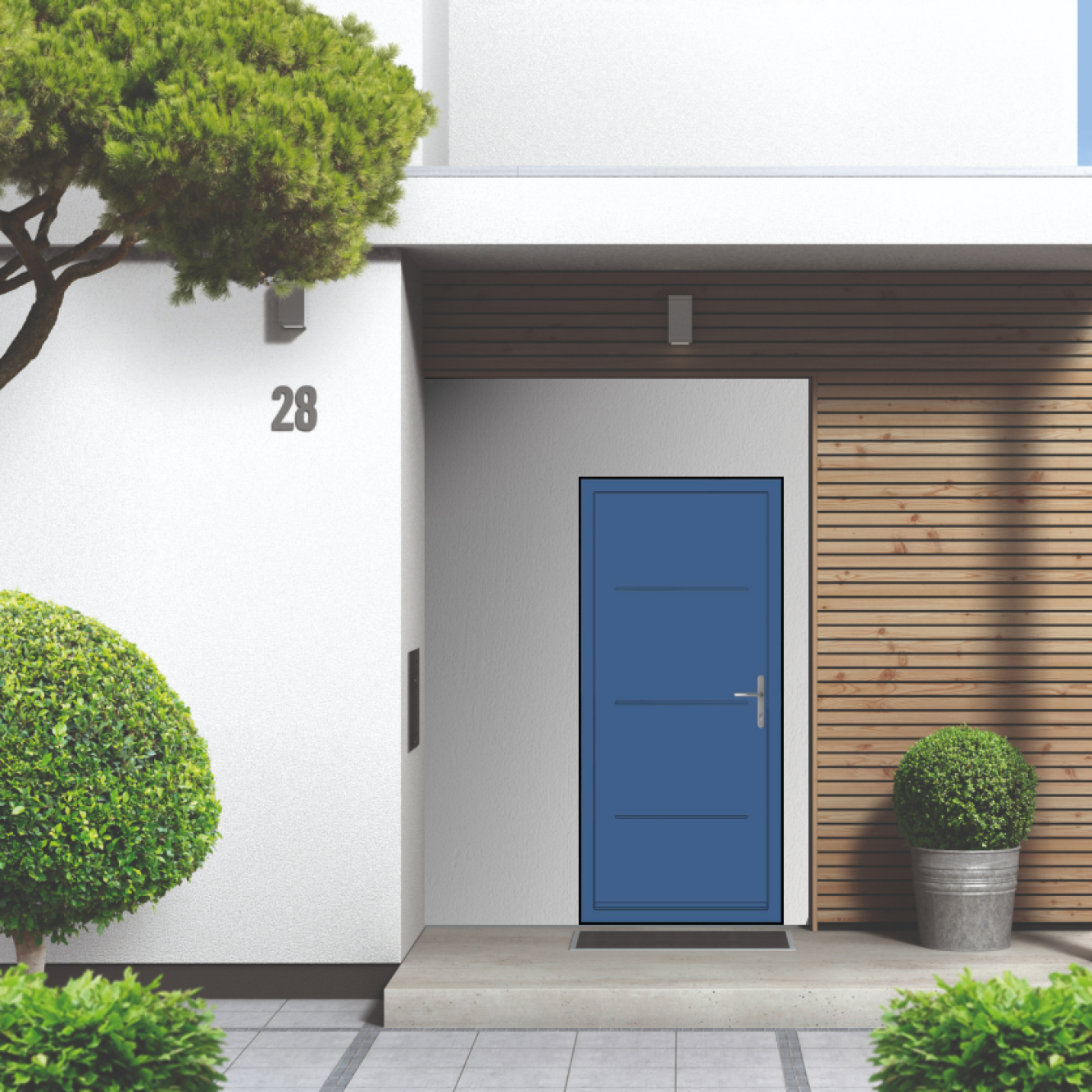 Smart Signature Millbrook Aluminium Composite Door In Brillant blue (RAL 5007T) Image