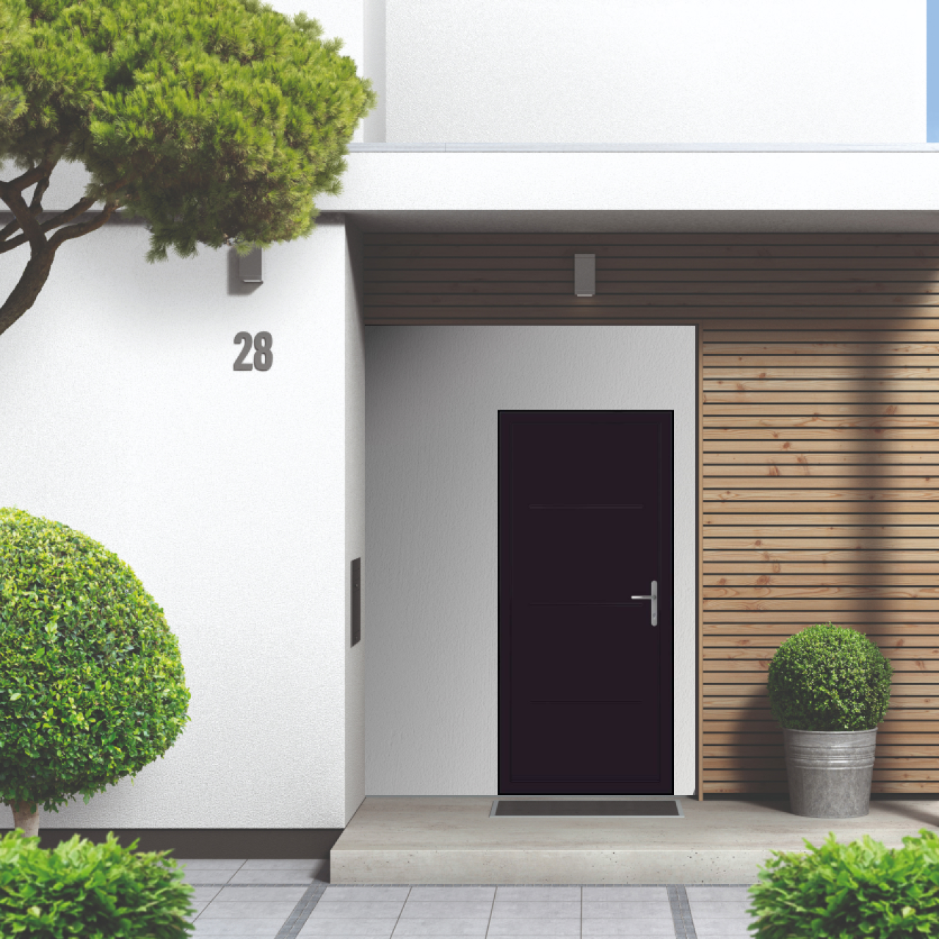 Smart Signature Millbrook Aluminium Composite Door In Steel blue (RAL 5011T) Image
