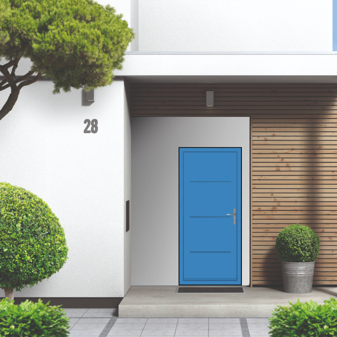 Smart Signature Millbrook Aluminium Composite Door In Light blue (RAL 5012T) Image