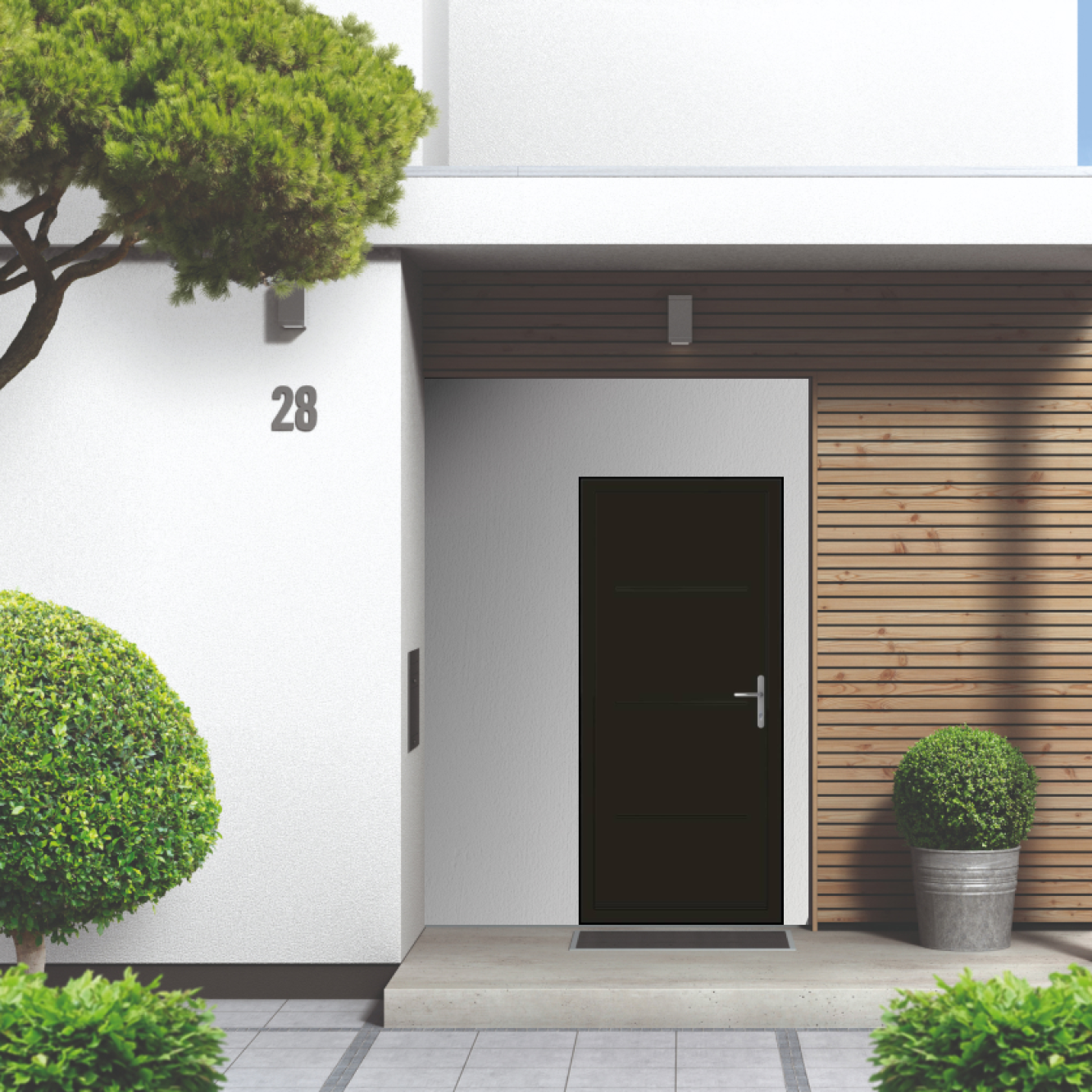 Smart Signature Millbrook Aluminium Composite Door In Olive drab (RAL 6022T) Image