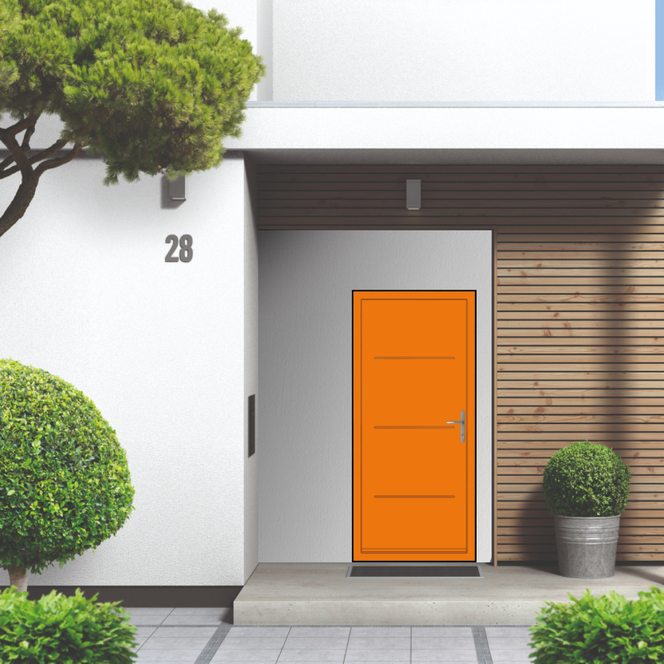 Smart Signature Millbrook Aluminium Composite Door In Yellow orange (RAL 2000T) Image