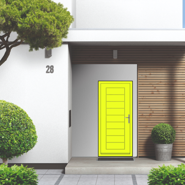 Smart Signature Portobello Aluminium Composite Door In Sulphur yellow  (RAL 1016M) Thumbnail