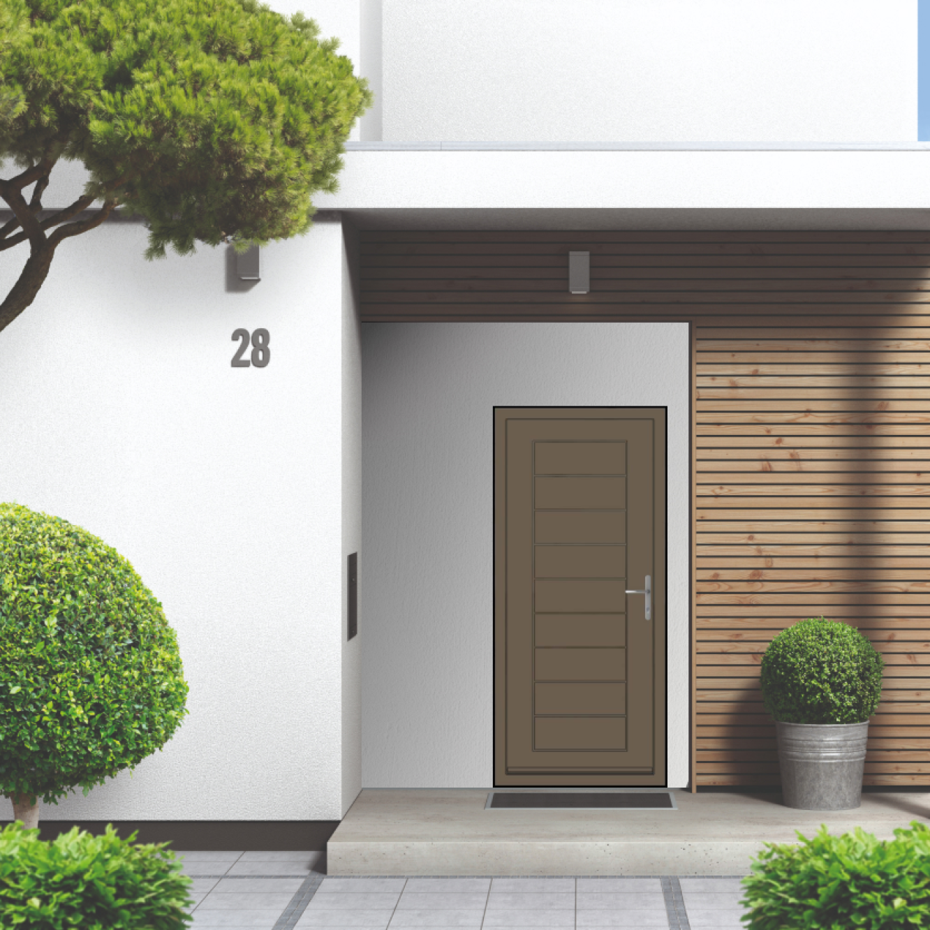 Smart Signature Portobello Aluminium Composite Door In Pearl beige (RAL 1035M) Image