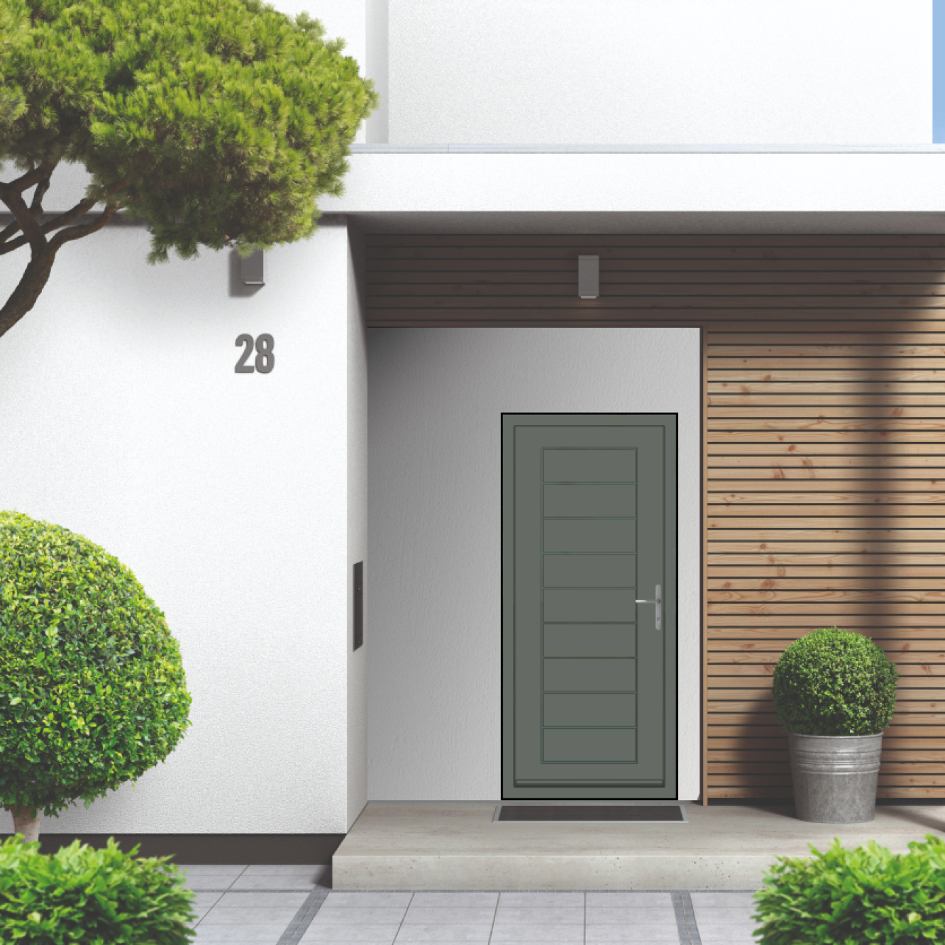 Smart Signature Portobello Aluminium Composite Door In Mouse grey (RAL 7005M) Image