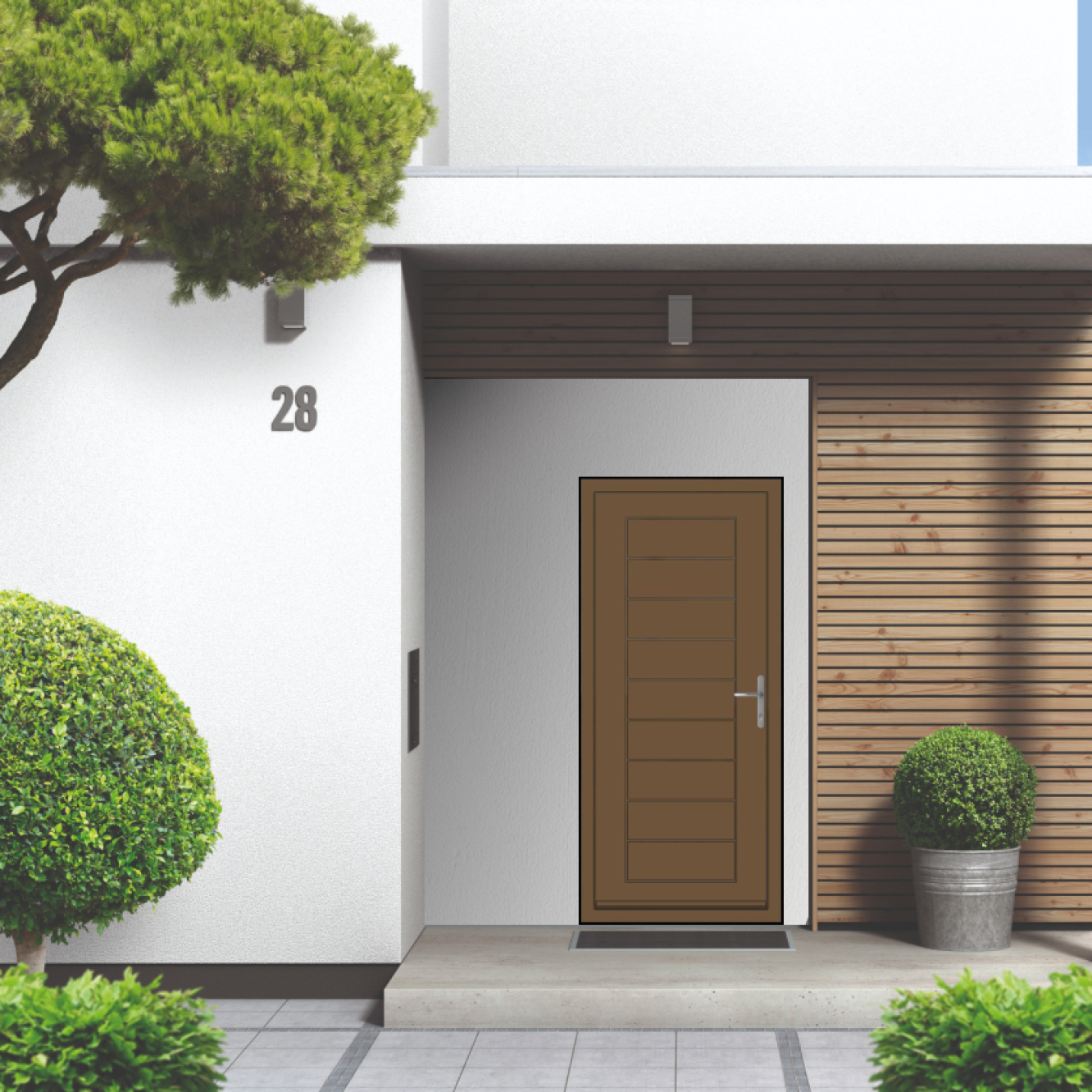 Smart Signature Portobello Aluminium Composite Door In Beige brown (RAL 8024M) Image