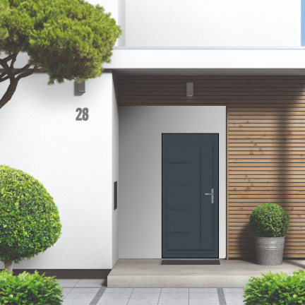 Smart Signature Grainger Aluminium Composite Door In Antique Grey