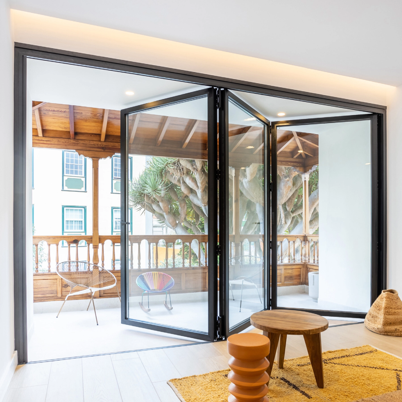 Cortizo 7 Pane Bi-Fold Door Plus In Grey (Matt) - (4200mm x 1950mm) Image