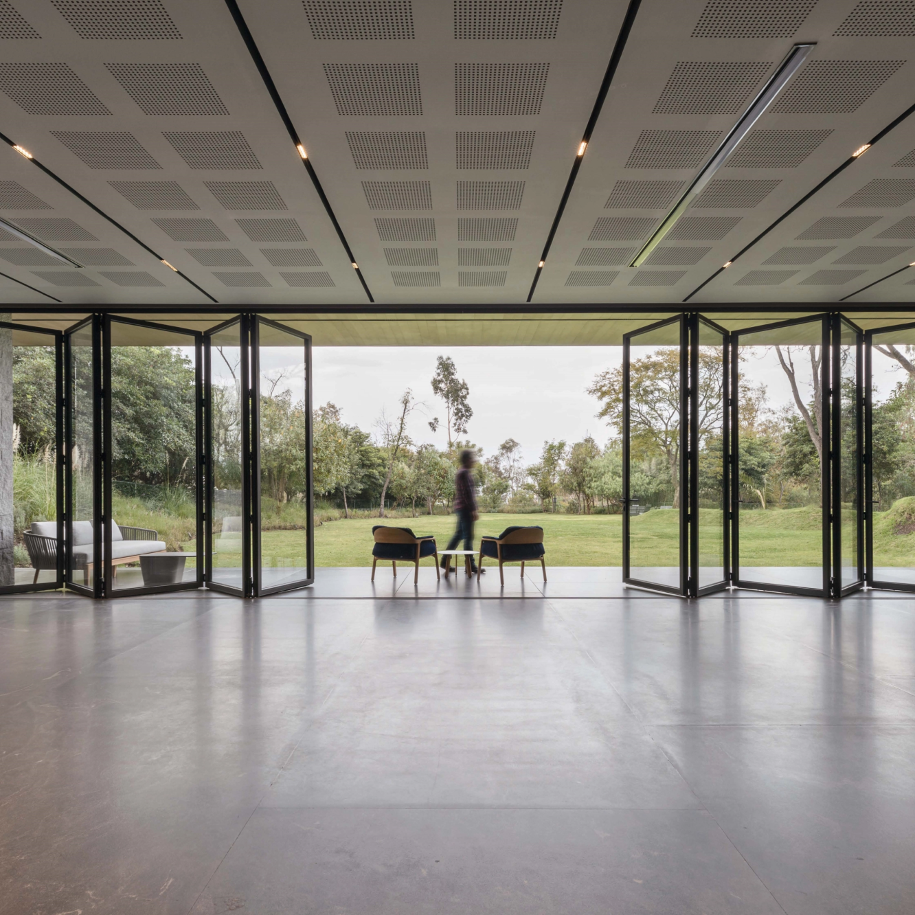 Cortizo 7 Pane Bi-Fold Door Plus In Grey (Matt) - (4200mm x 1950mm) Image