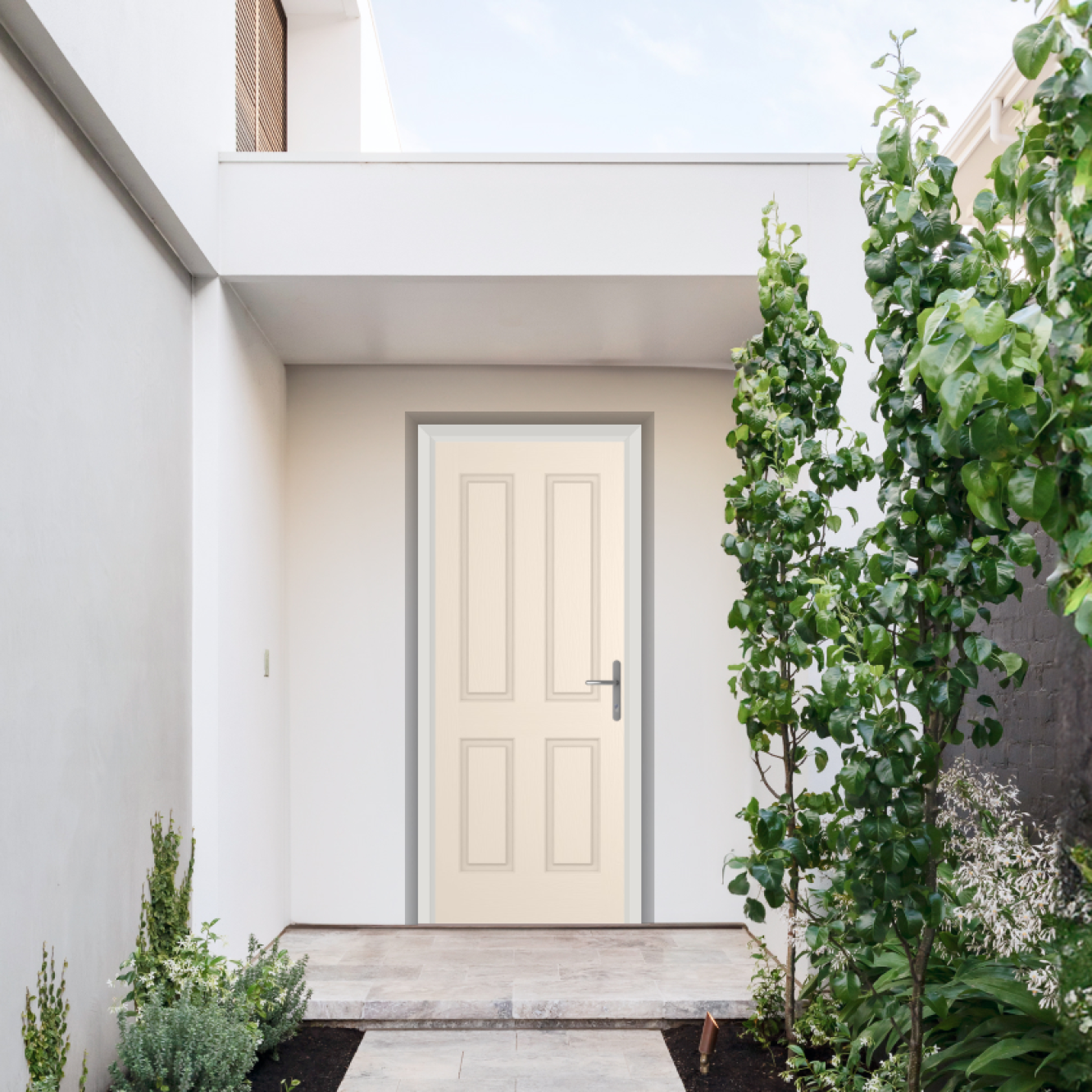 Comp Door Whitmore Solid Composite Door In Cream Image