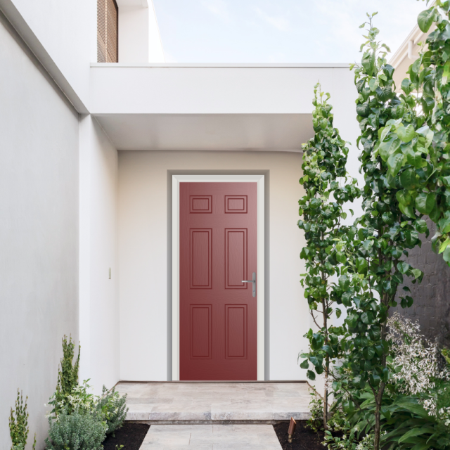 Comp Door Middleton Solid Composite Door In Red Thumbnail
