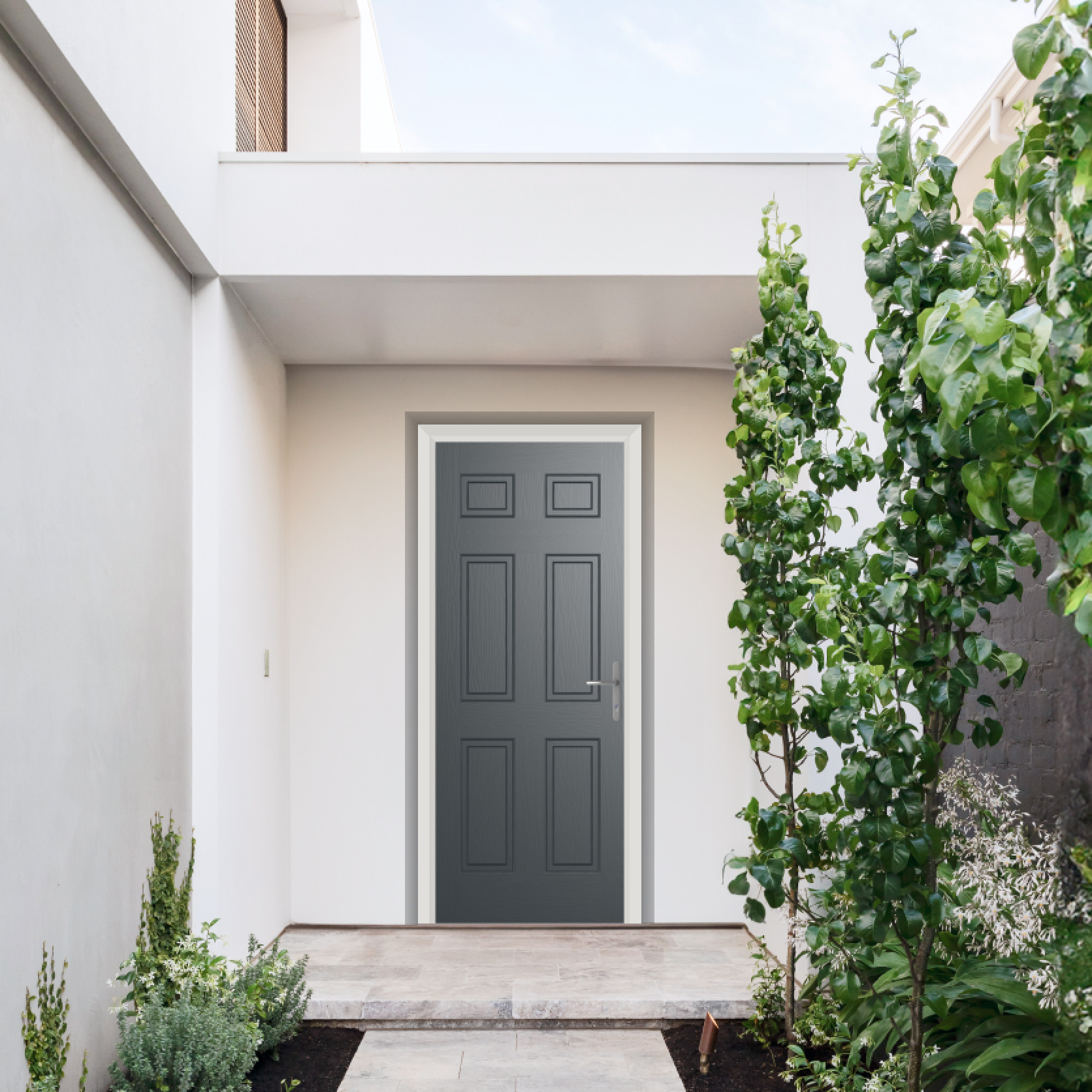 Comp Door Middleton Solid Composite Door In Anthracite Grey Large
                        Image