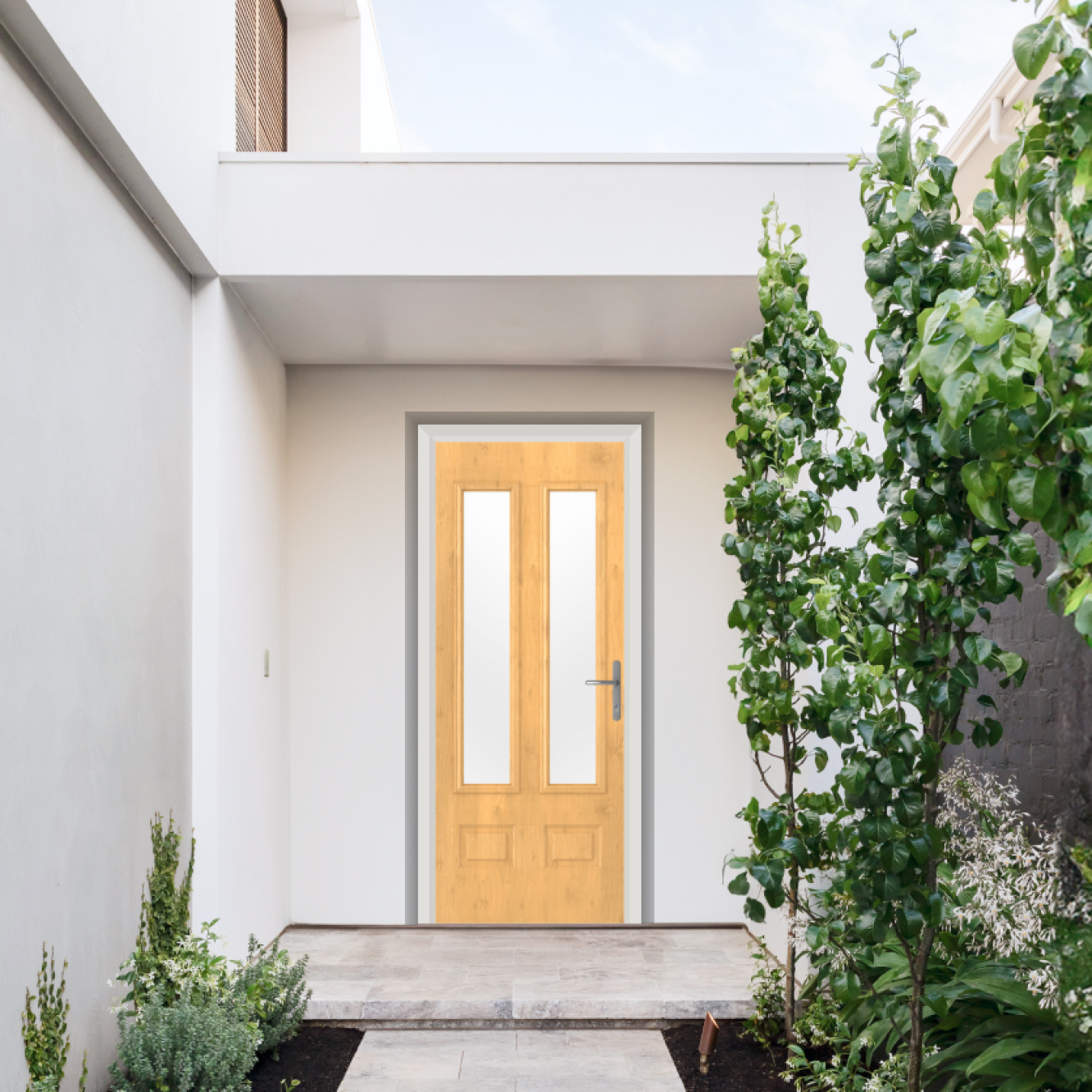 Comp Door Aston Glazed 2 Composite Door In Irish Oak Image