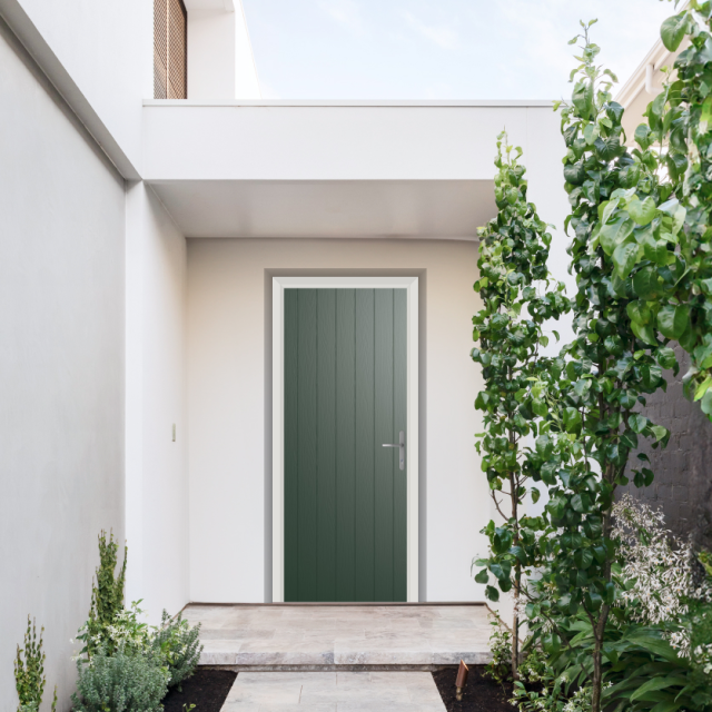 Comp Door Norfolk Solid Composite Door In Green Thumbnail