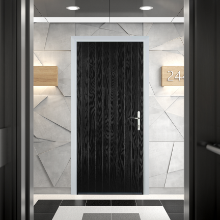Door Stop Cottage FD30 Fire Door In Black