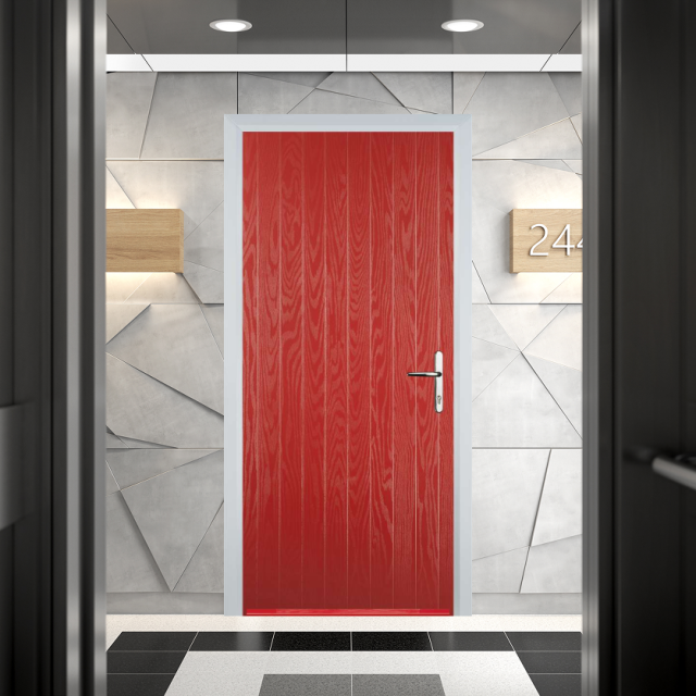 Door Stop Cottage FD30 Fire Door In Red Thumbnail