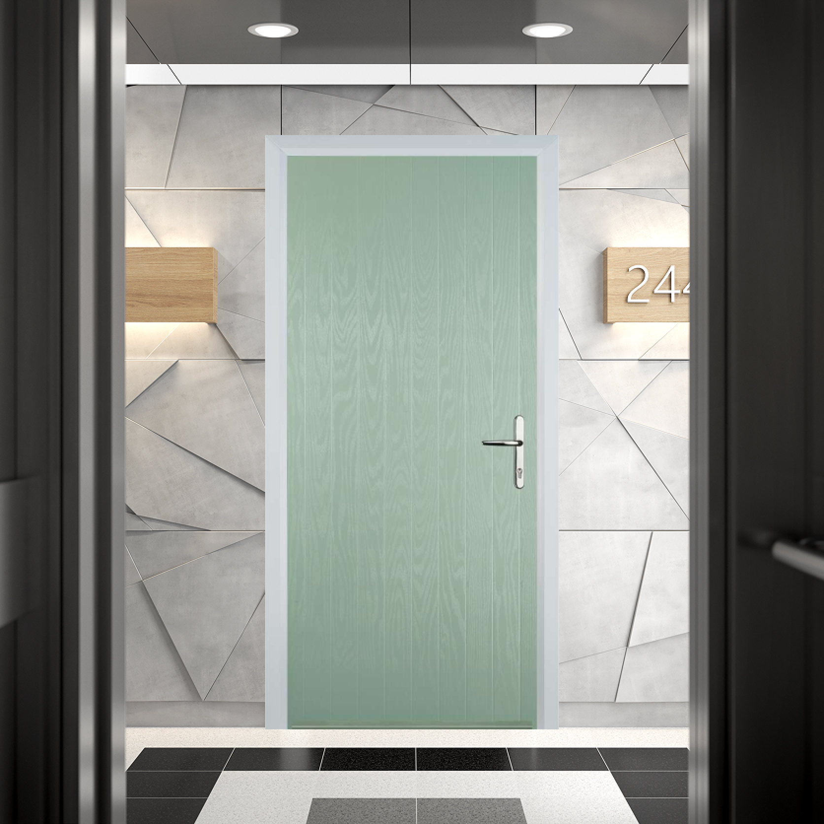 Door Stop Cottage FD30 Fire Door In Chartwell Green Large
                        Image