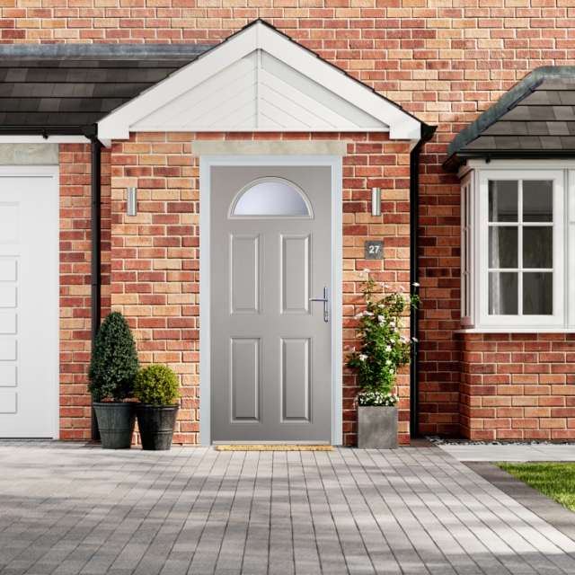 Door Stop 4 Panel 1 Arch (D) Composite Traditional Door In Agate Grey Thumbnail