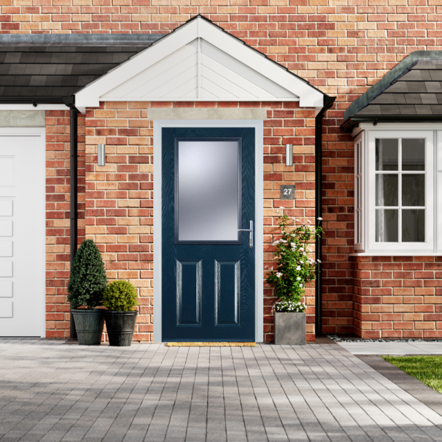 Door Stop 2 Panel 1 Square (F) Composite Traditional Door In Blue Thumbnail