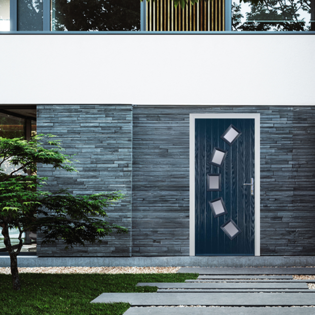 Door Stop 5 Square Curved (54) Composite Contemporary Door In Blue Thumbnail