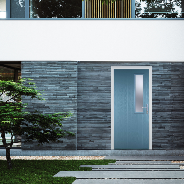 Door Stop Mid Square (56) Composite Contemporary Door In Pastel Blue Thumbnail