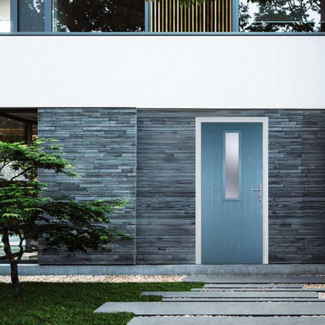 Door Stop Mid Square (57) Composite Contemporary Door In Pastel Blue Thumbnail