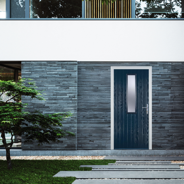 Door Stop Mid Square (57) Composite Contemporary Door In Blue Thumbnail