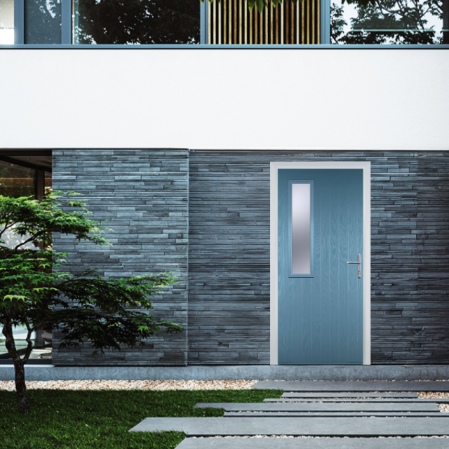 Door Stop Mid Square (58) Composite Contemporary Door In Pastel Blue Thumbnail