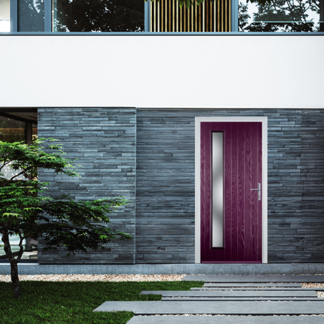 Door Stop Cottage Long (60) Composite Contemporary Door In Purple Violet Thumbnail