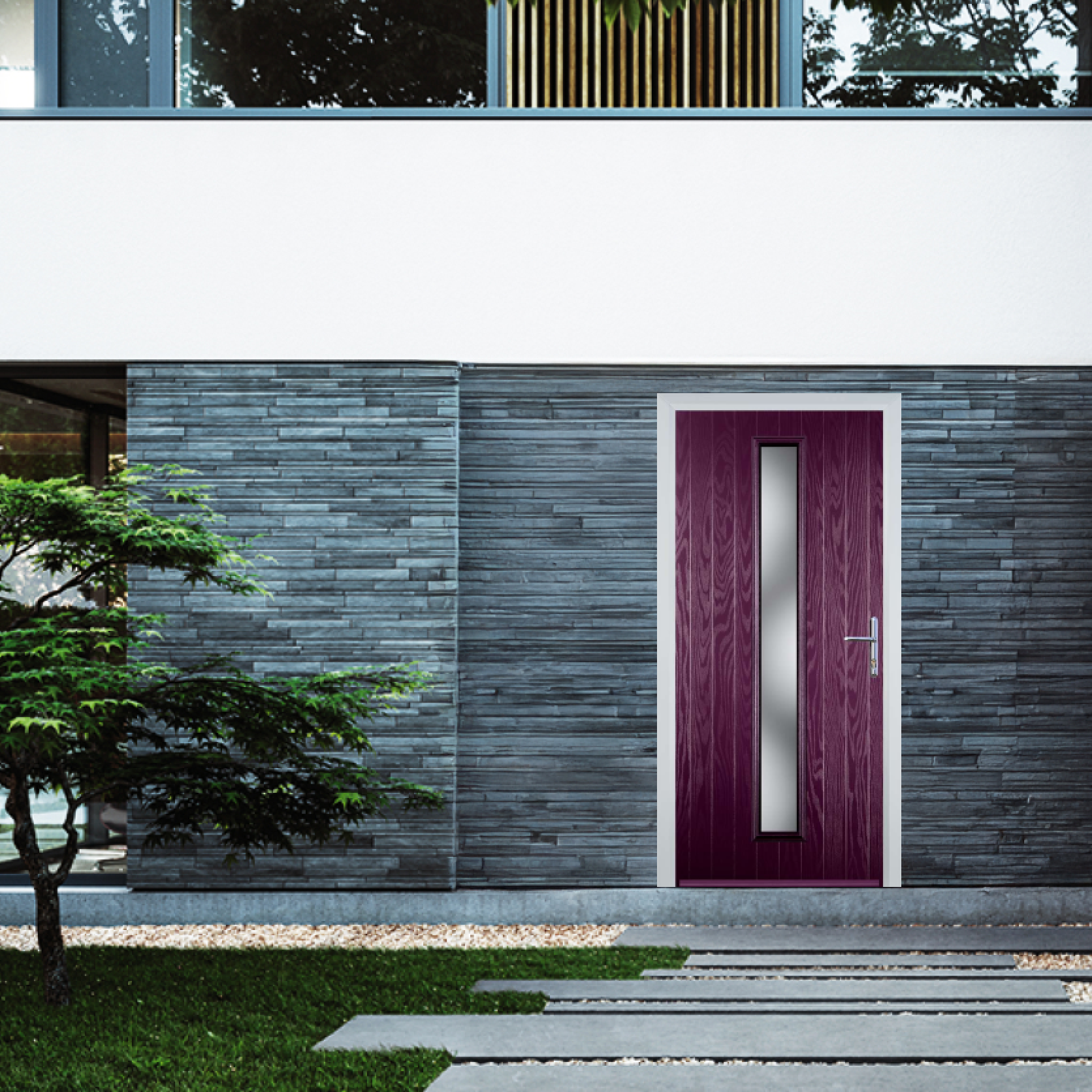 Door Stop Cottage Long (59) Composite Contemporary Door In Purple Violet Large
                        Image