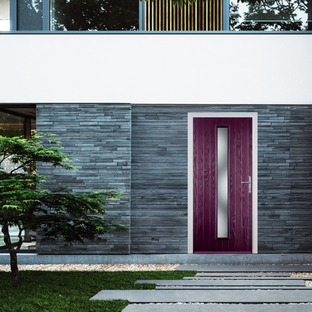 Door Stop Cottage Long (59) Composite Contemporary Door In Purple Violet Thumbnail