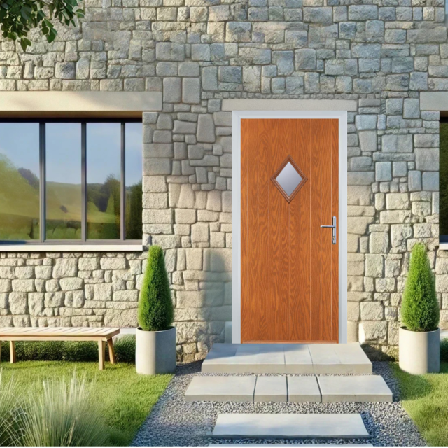 Door Stop Diamond (P) Composite Cottage Door In Oak Thumbnail