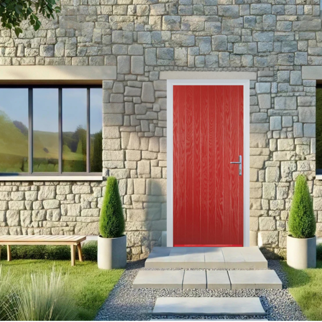 Door Stop Cottage (R) Composite Cottage Door In Red Thumbnail