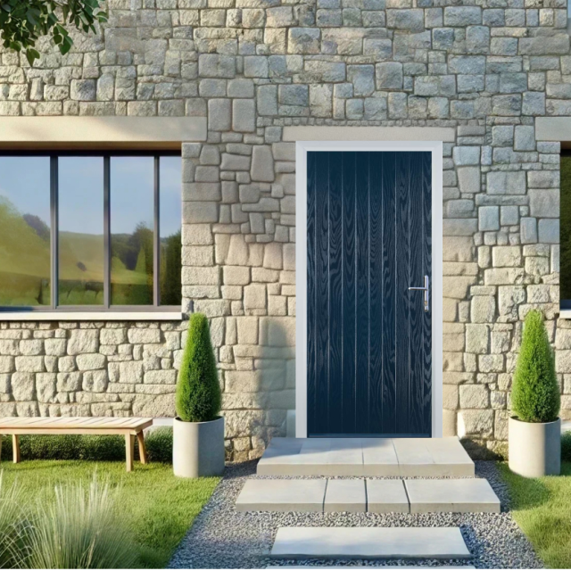 Door Stop Cottage (R) Composite Cottage Door In Blue Thumbnail