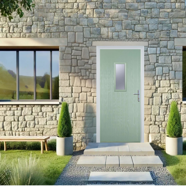 Door Stop 1 Square (U) Composite Cottage Door In Chartwell Green Thumbnail