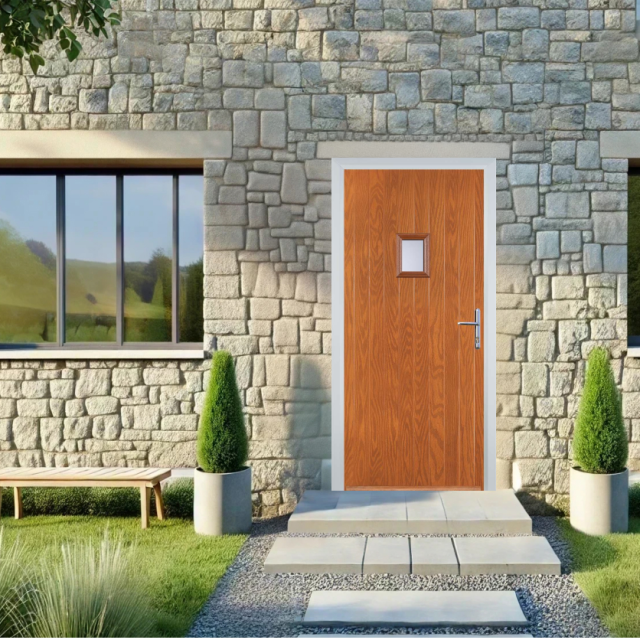 Door Stop Cottage High Square (62) Composite Cottage Door In Oak Thumbnail
